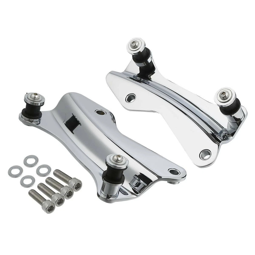 Chrome Sissy Bar Backrest Rack Docking Kit for Harley Touring Glide (2014–2025)
