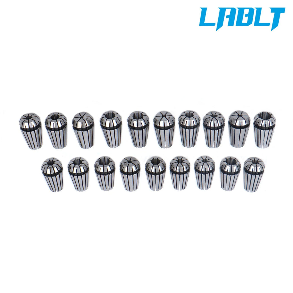 19-Pcs ER16 Collet Set for (Complete Sizes 1/16 to 1/64)