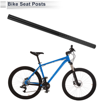 Seat Post 22.2x450mm Replacement for Bike Seat Tube Gloss Black (Carbon Look)