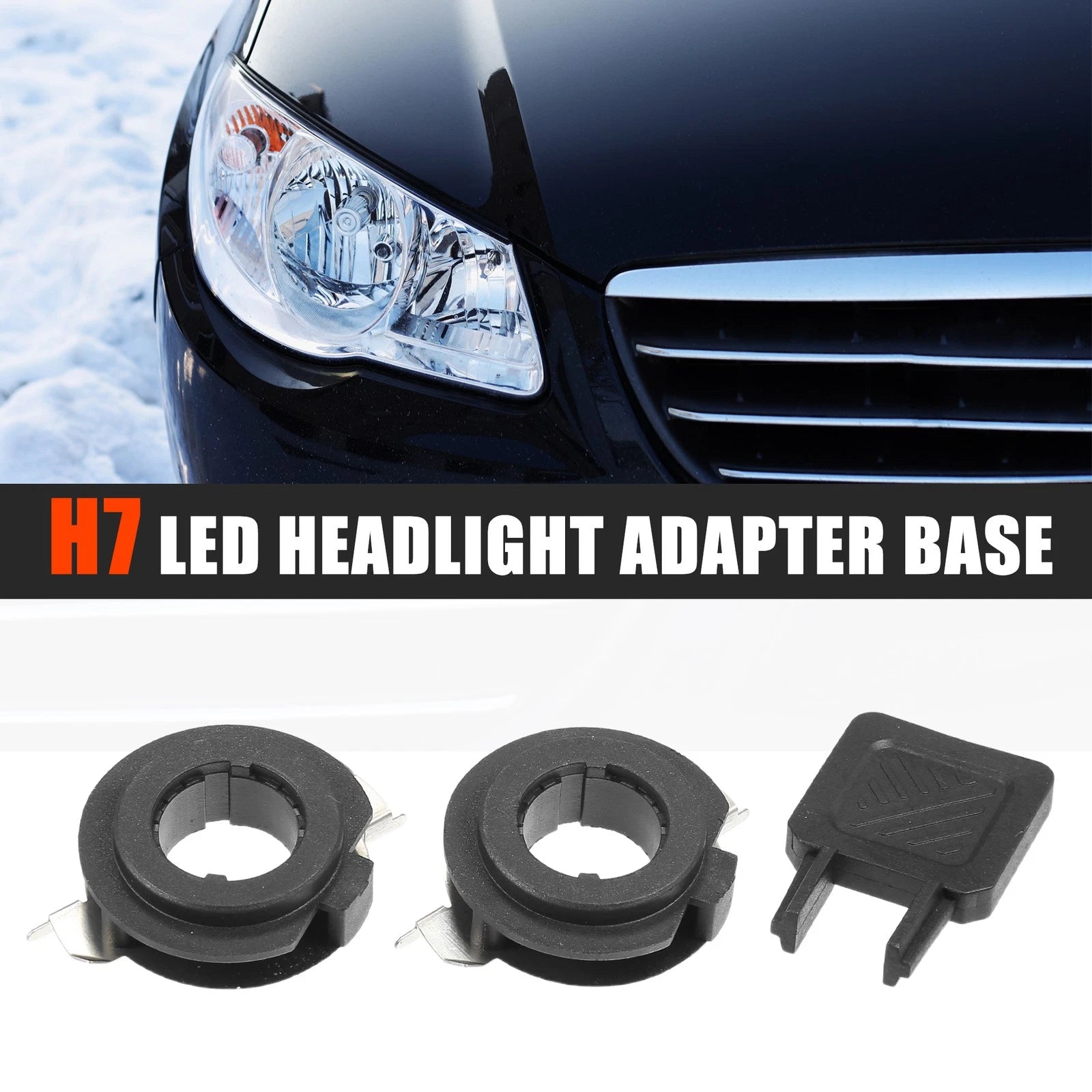 H7 LED Headlight Adapter Bases Set for Mercedes-Benz E Class (2005–2015)