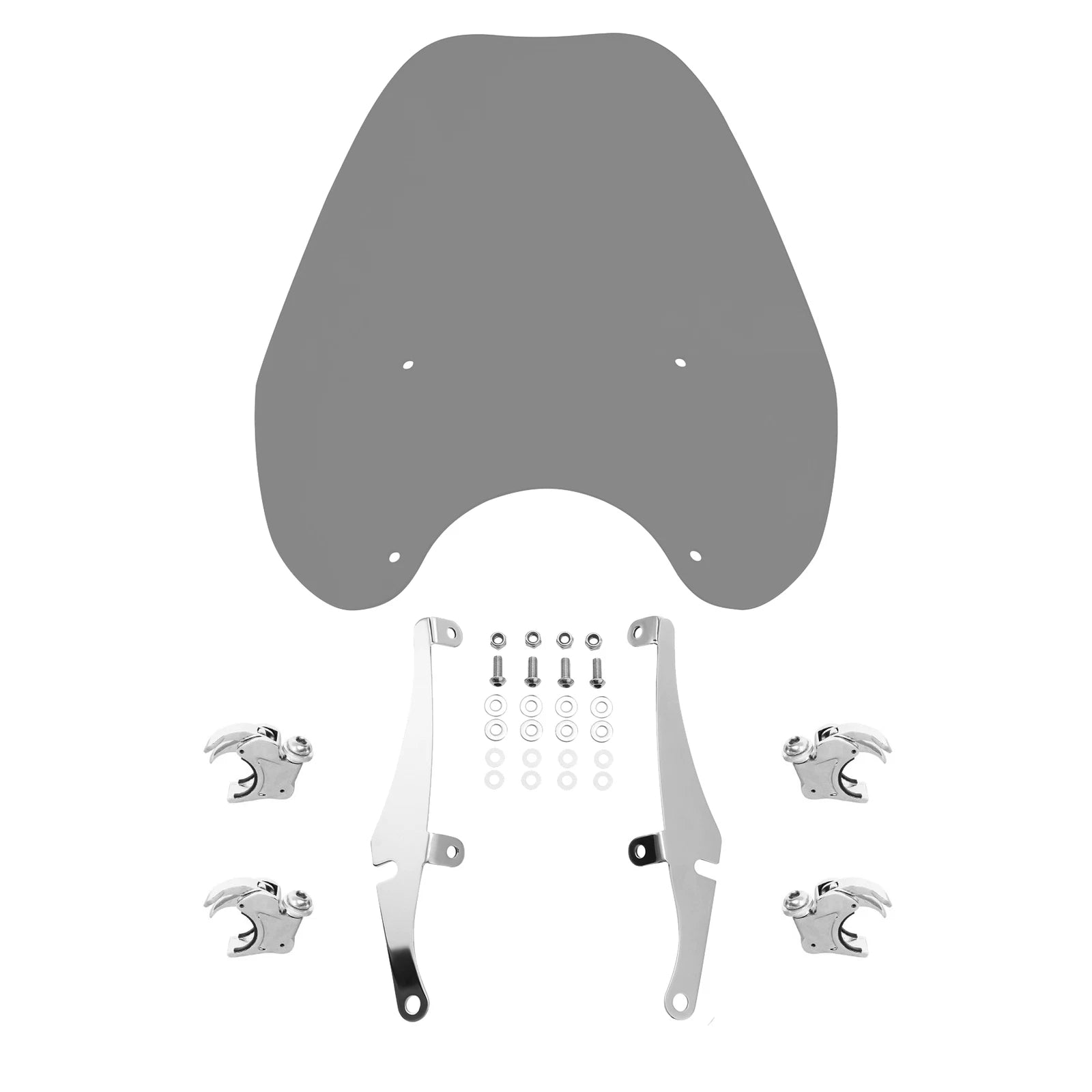 Windshield Windscreen & 41mm Clamps for Harley Softail (1988–2013) Dyna (1993–2005)