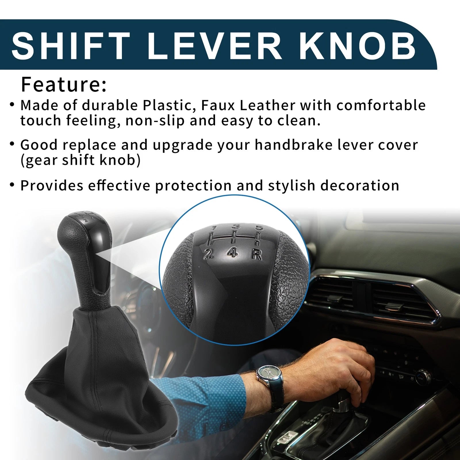 Manual Gear Shift Knob with Cover for Chevrolet Spark (2011–2016)