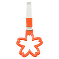Cherry Blossom Ring Handle Strap for Train Bus (Silver + Orange)