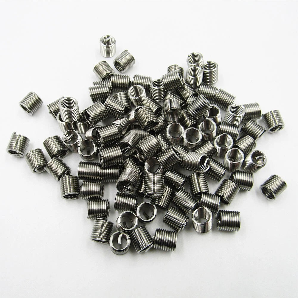 50pcs M6 x 1.0 Stainless Steel Helicoil Thread Inserts for Repair