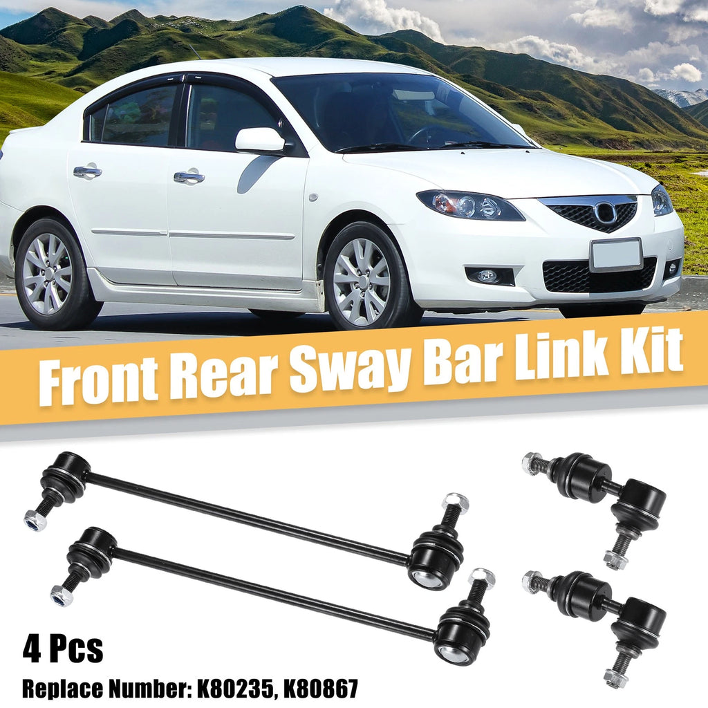 4PCS Front Rear Sway Bar Stabilizer Link Replacement for Mazda 3 (2004–2010)