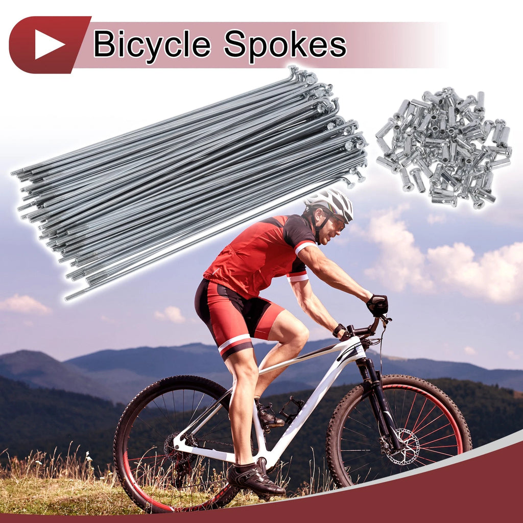 Bicycle Wheel Spokes Replacement Set for 14G 138mm Carbon Steel Galvanized