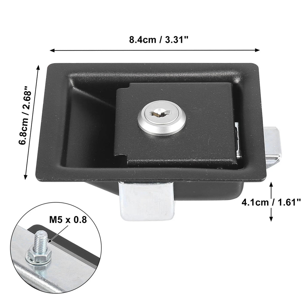 Paddle Door Latch Handle Knob Replacement with Keys for RV Truck Trailer (2)