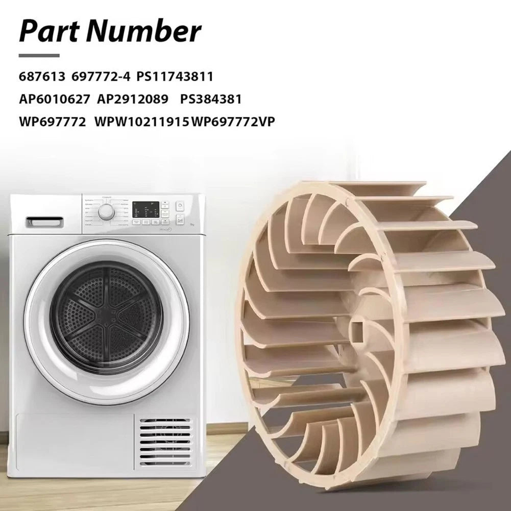 Dryer Blower Wheel Replacement for WP697772, PS384381, W10874014