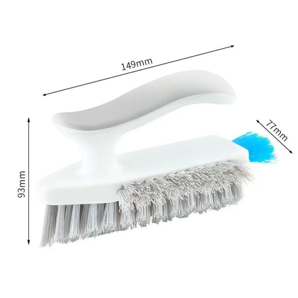 Multi Head Grout Scrub Brush with Squeegee Tool for Bathroom Kitchen