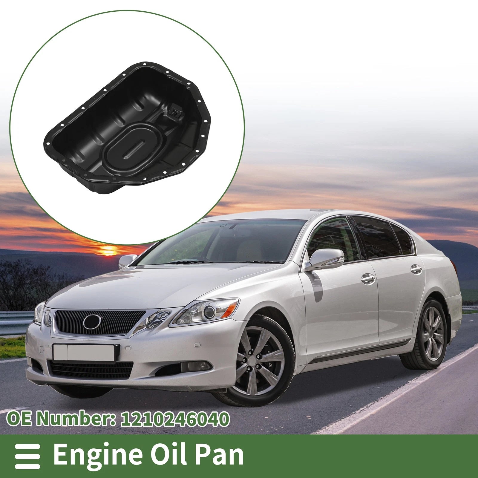 Engine Oil Pan Replacement for Lexus GS300 1998–2005 Iron Black