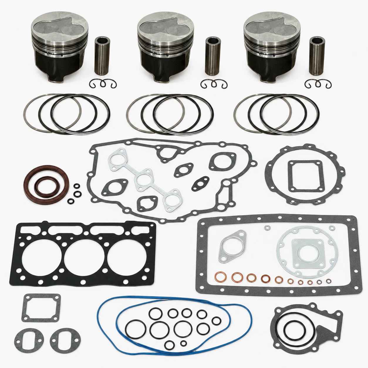 Piston Ring Kit & Full Gasket Set for Kubota D1105 (Oversize .020 +.50)