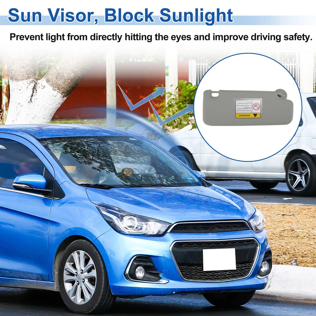 Left Side Sun Visor for Chevrolet Sonic (2012–2022) Replace No. 95091732 Gray