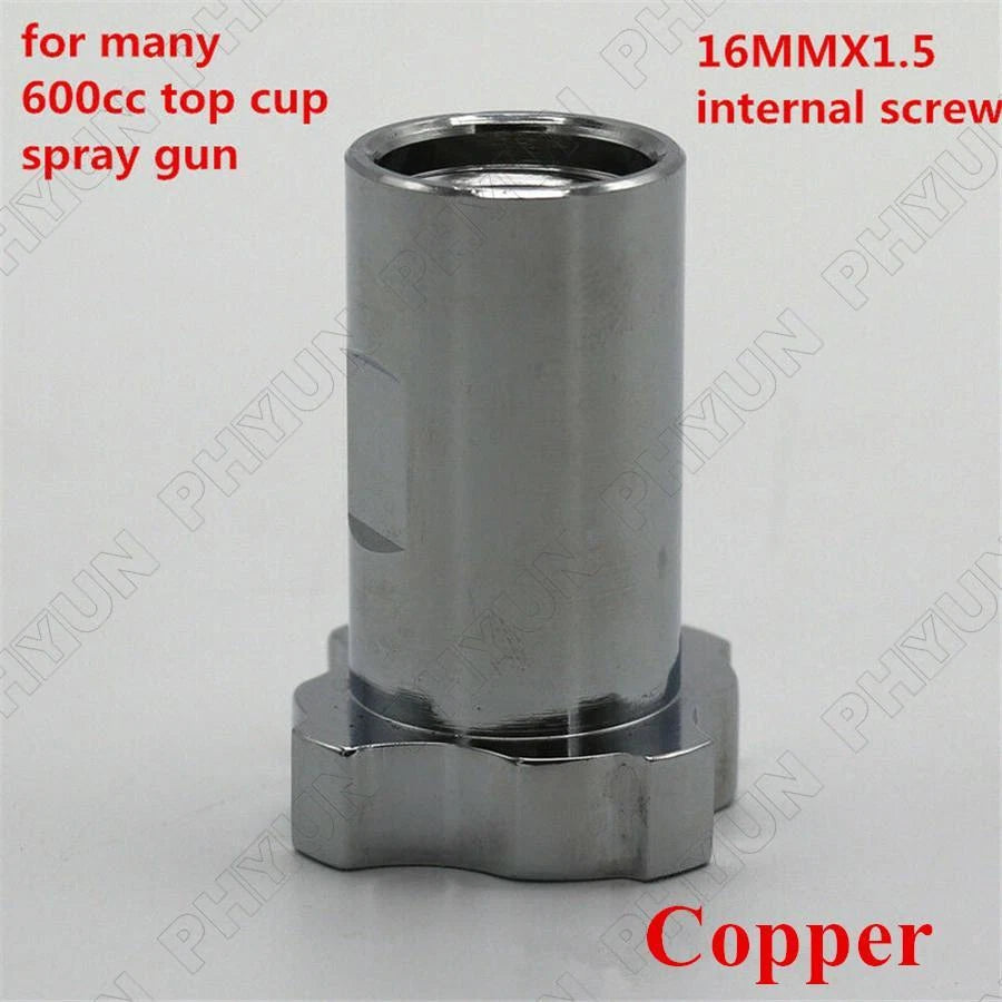 M16x1.5 Internal Thread Adapter Joint w/ 600ML Paint Hard Cup For Spray Gun Tool