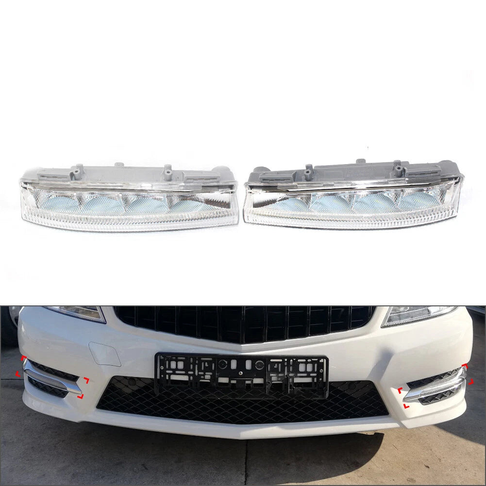 2X Daytime Running Lights for Benz C E SLK Class (W204 W212 R172)
