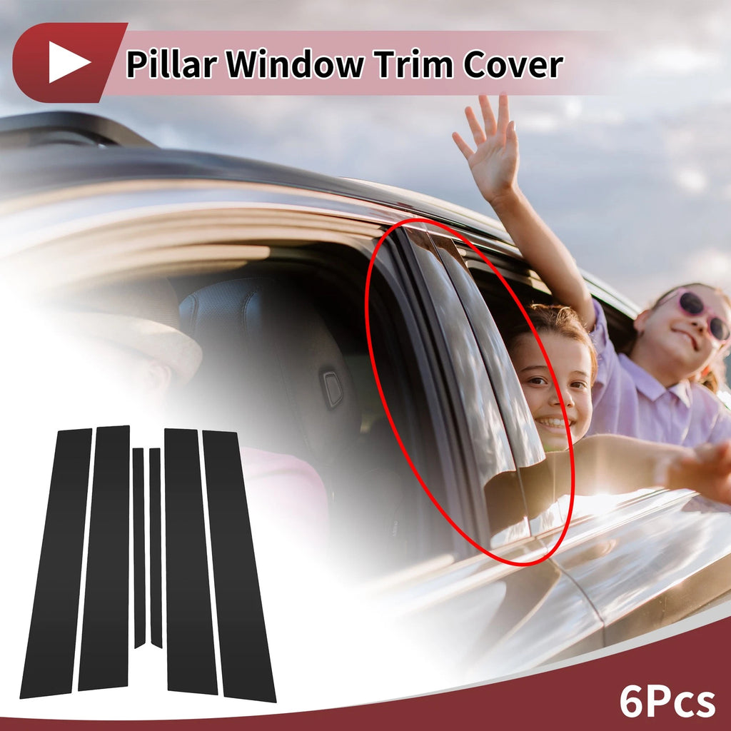 6 Pcs Door Pillar Window Trim Replacement for Mercedes-Benz C-Class (1994–2000)
