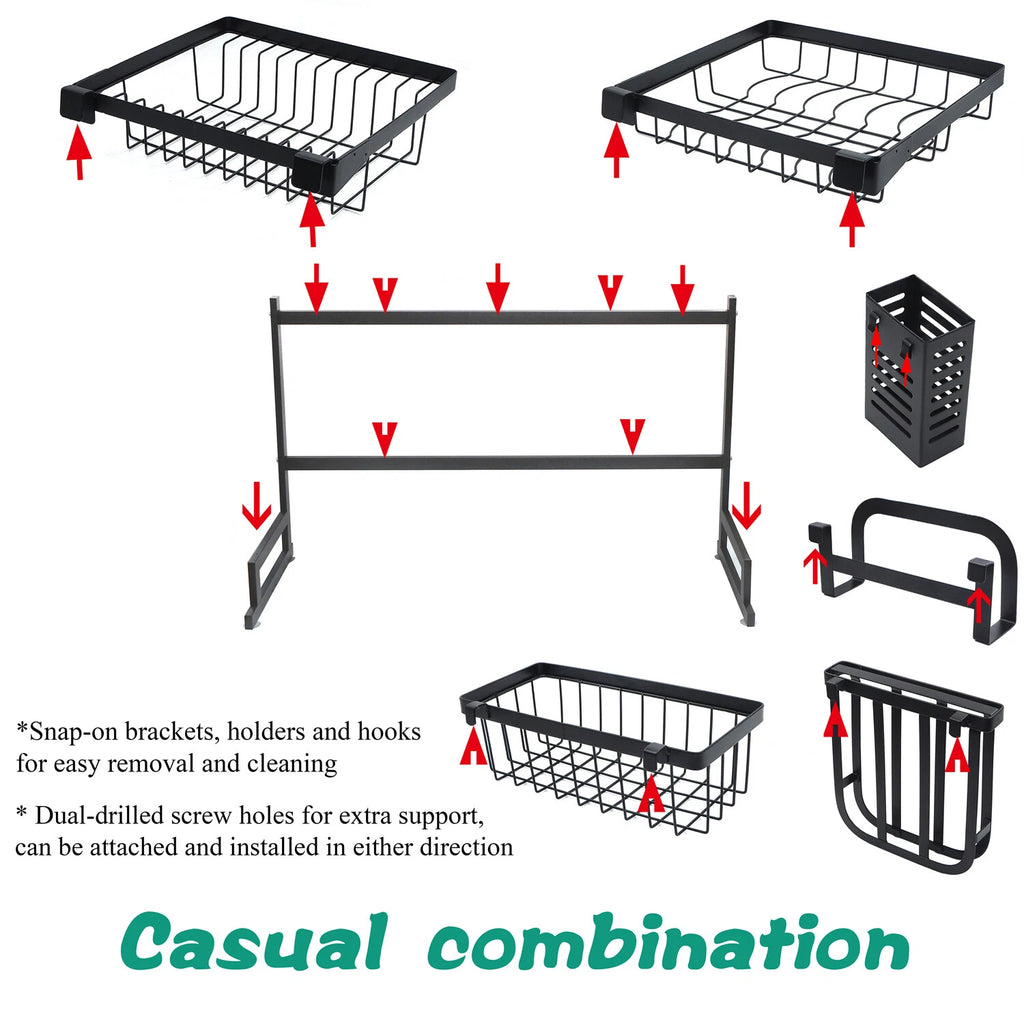 Stainless Steel Drying Rack for Kitchen Sink (Fits Most Models)