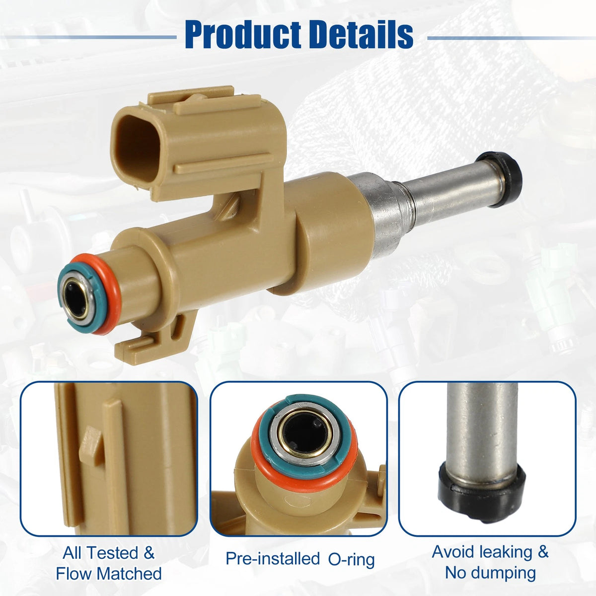 8PCS Fuel Injector Nozzle Replacement for Toyota Tundra 4.6L 5.7L (2010–2019)
