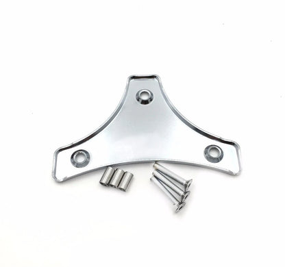 Chrome Sissy Bar Backrest Pad Mount Kit for Harley Touring (2009–2017)