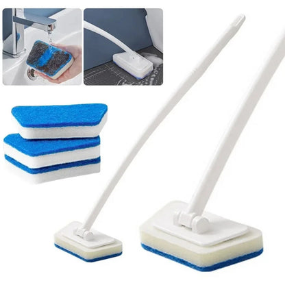 Ladder Shape Bathroom Sponge Brush for Efficient Bathtub Cleaning