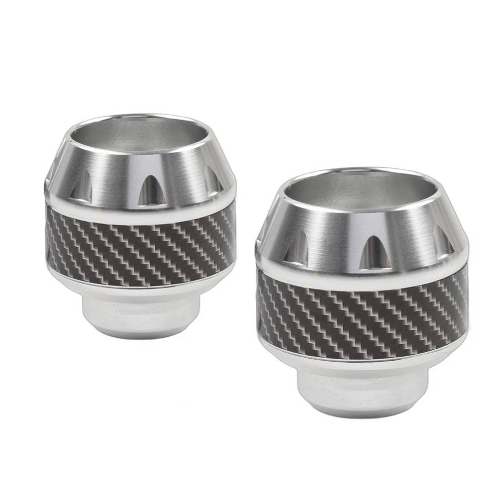 Front Fork Frame Sliders for - Silver, Pair