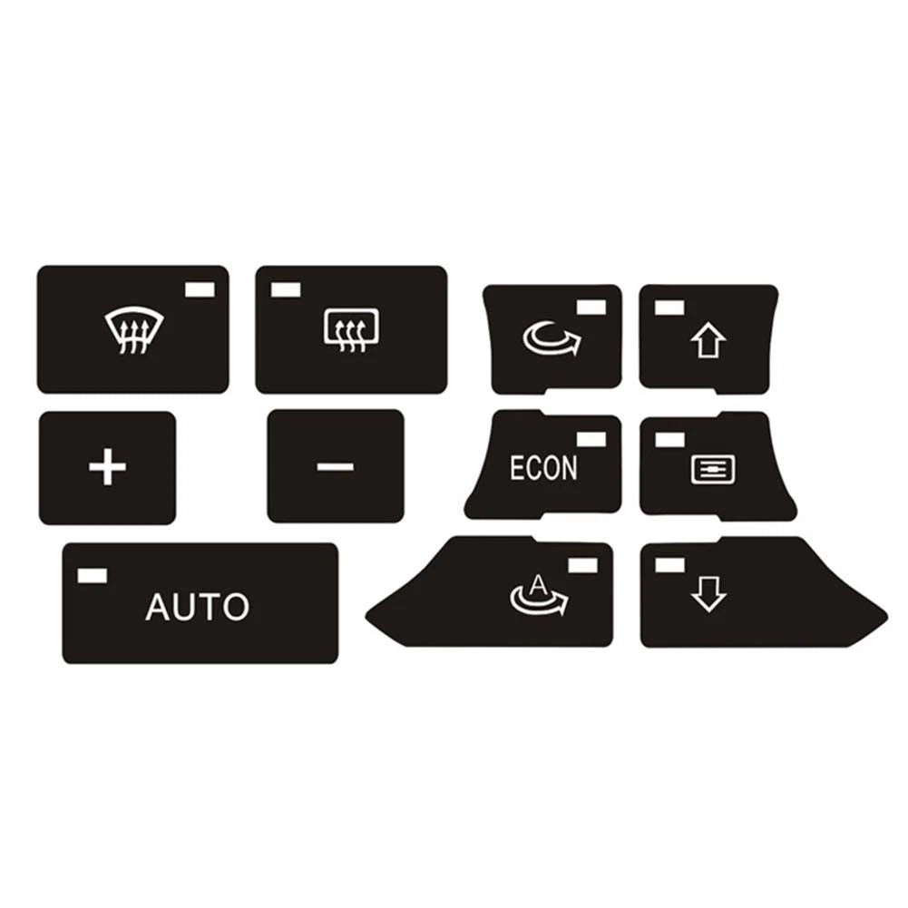 Control Button Repair Kit for A3 8P (2004–2008) Black Overlay White Lettering