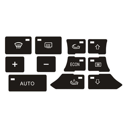 Control Button Repair Kit for A3 8P (2004–2008) Black Overlay White Lettering