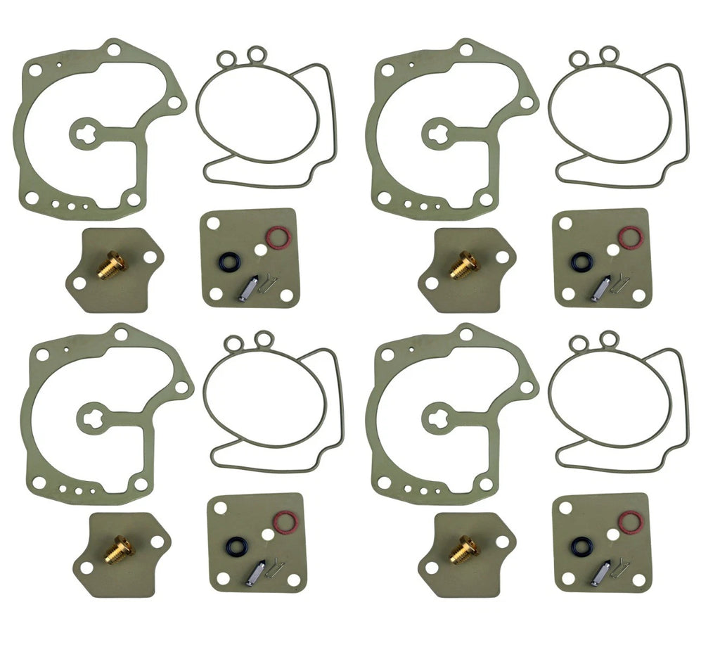 Set of 4 Carburetor Repair Kits for Johnson Evinrude V4 V6 V8 Looper (439078 439079)