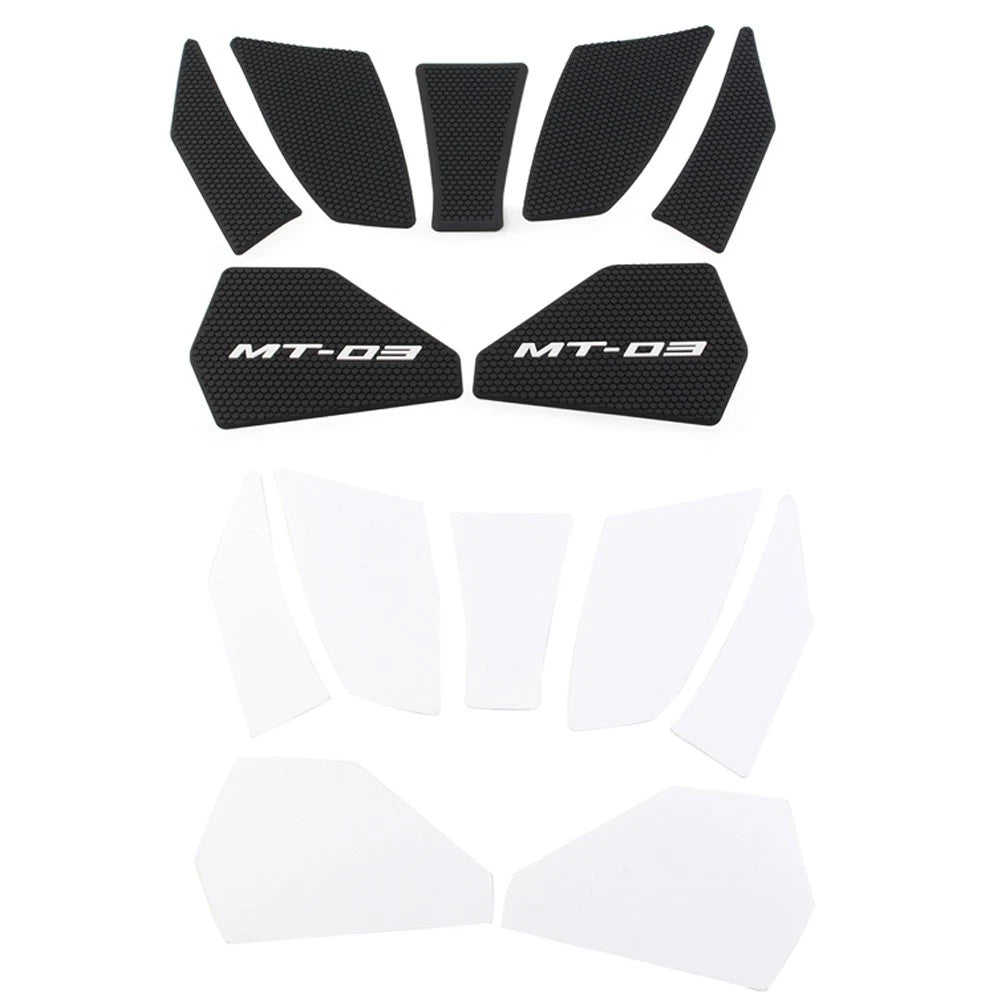 Tank Side Knee Pads for Yamaha MT-03 (2021–Present) Rubber Grips Black