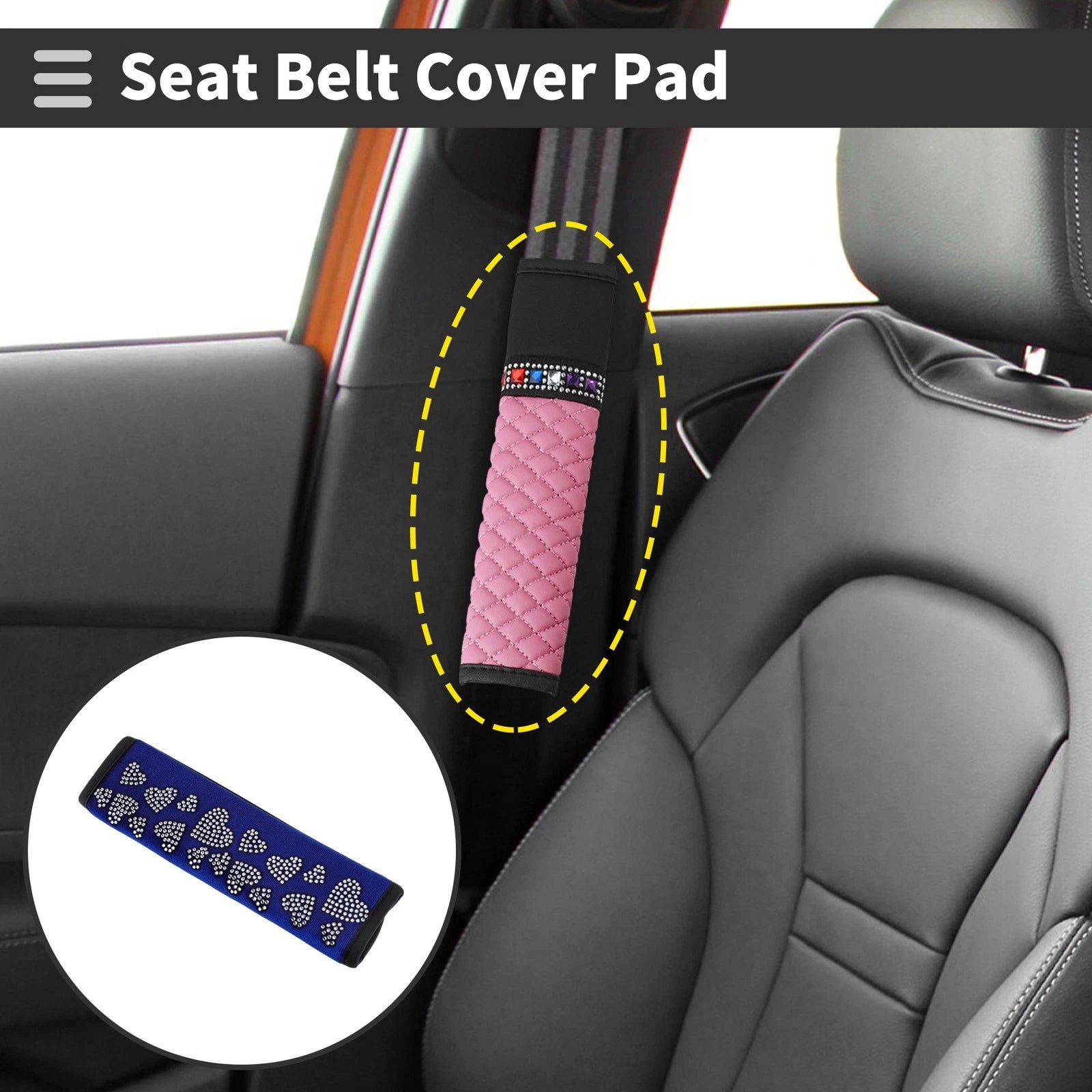 Seat Belt Cover Pad for Universal Fit (23cm)