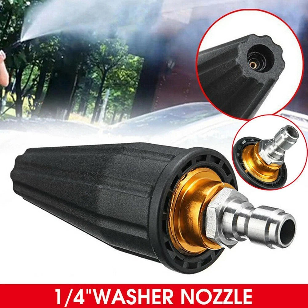 Rotating Turbo Nozzle 1/4 Inch 3600PSI Cleaner Fast Jet