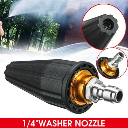 Rotating Turbo Nozzle 1/4 Inch 3600PSI Cleaner Fast Jet