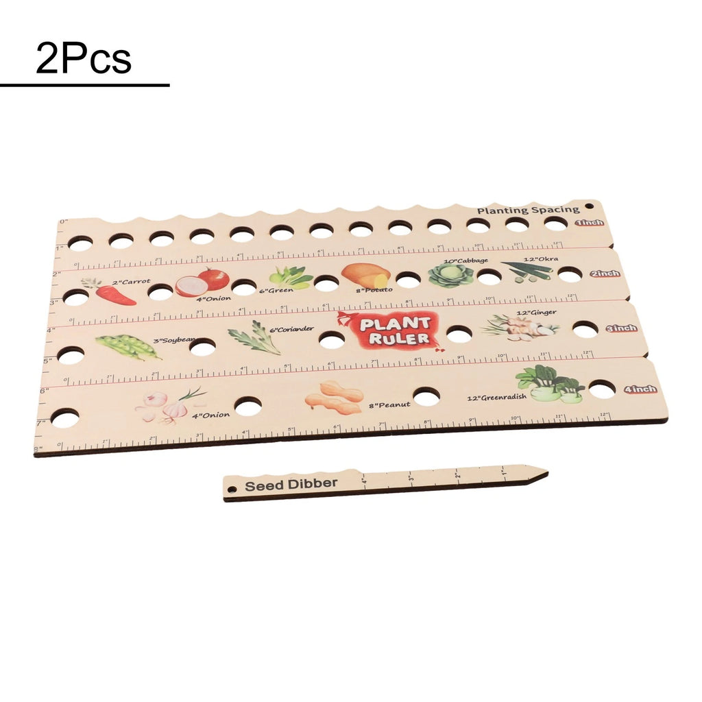 Wooden Plant Ruler Gardening Tool Set