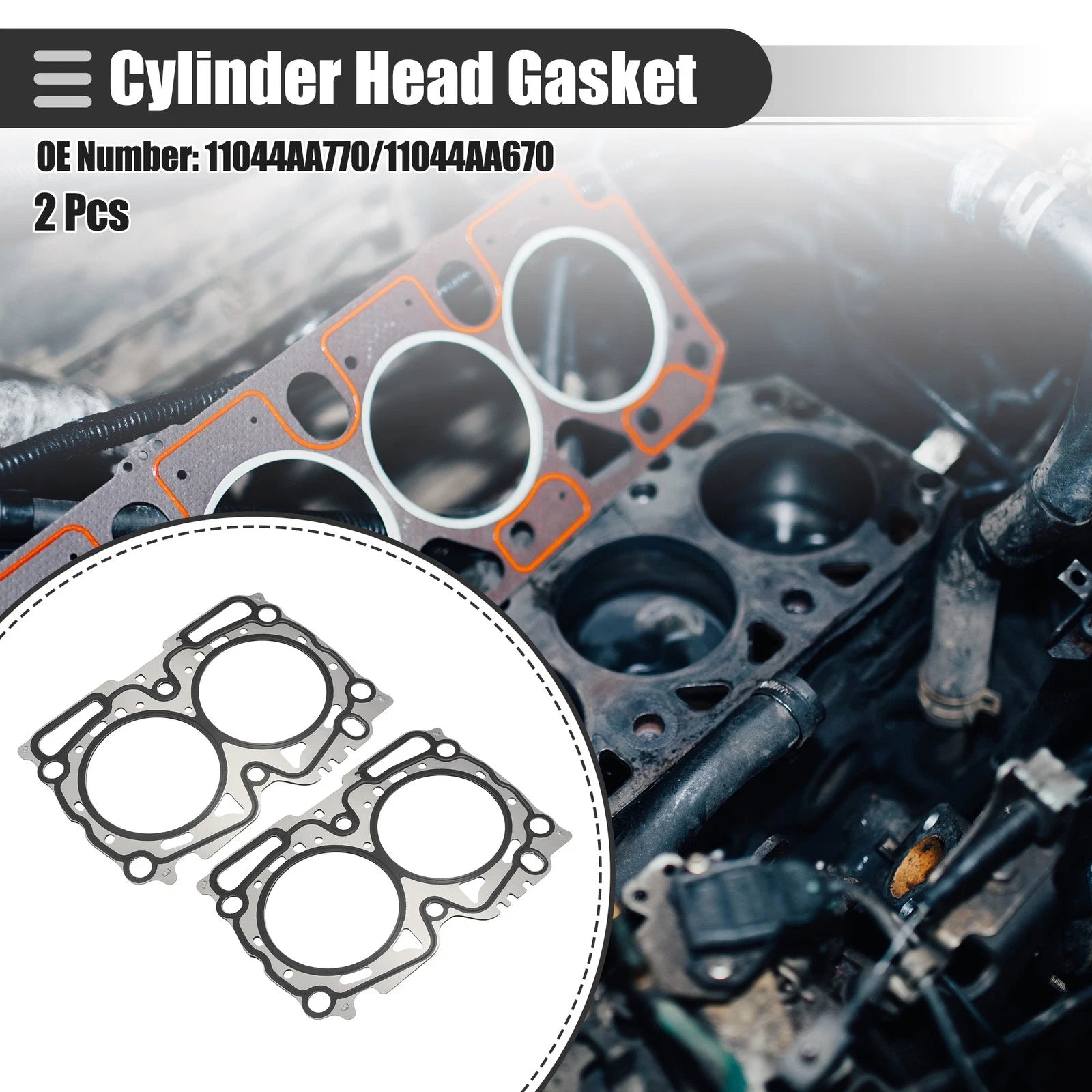 Cylinder Head Gasket Kit (2 Pcs) for Subaru Forester 2.5L (2006–2013)