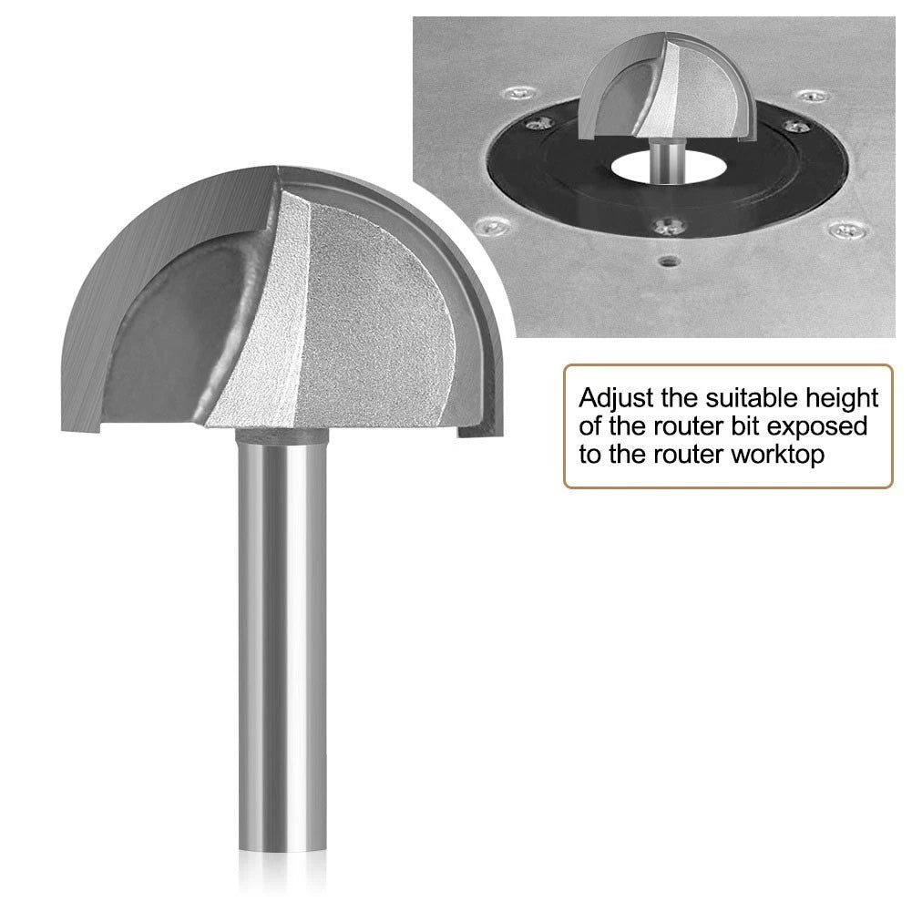8mm Shank Round Nose Cove Core Box Router Bit for