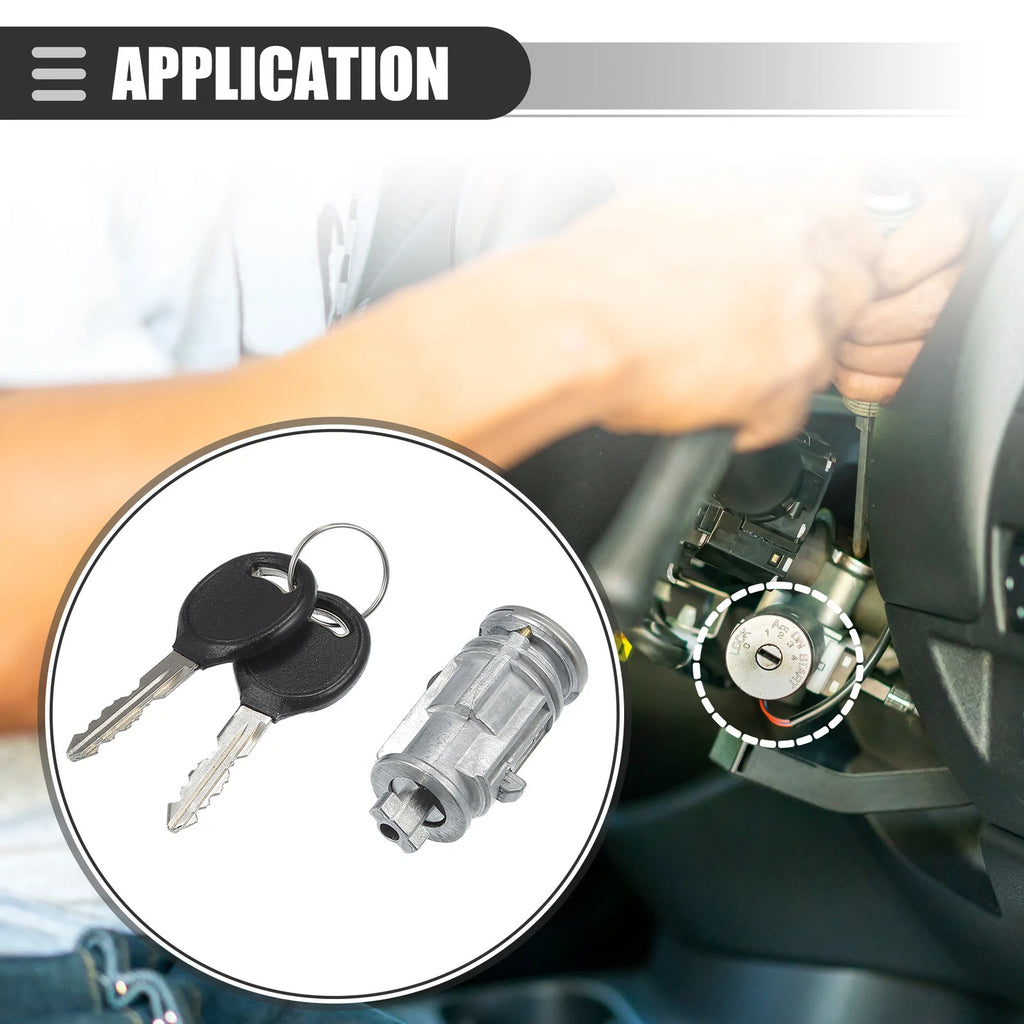 Ignition Switch Lock Cylinder Replacement with 2 Keys for Dodge Dakota (2005–2011)