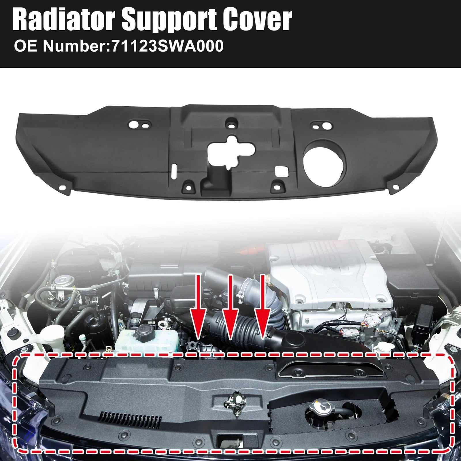 Radiator Support Cover Front Upper Replacement for Honda CR-V EX (2007–2009)