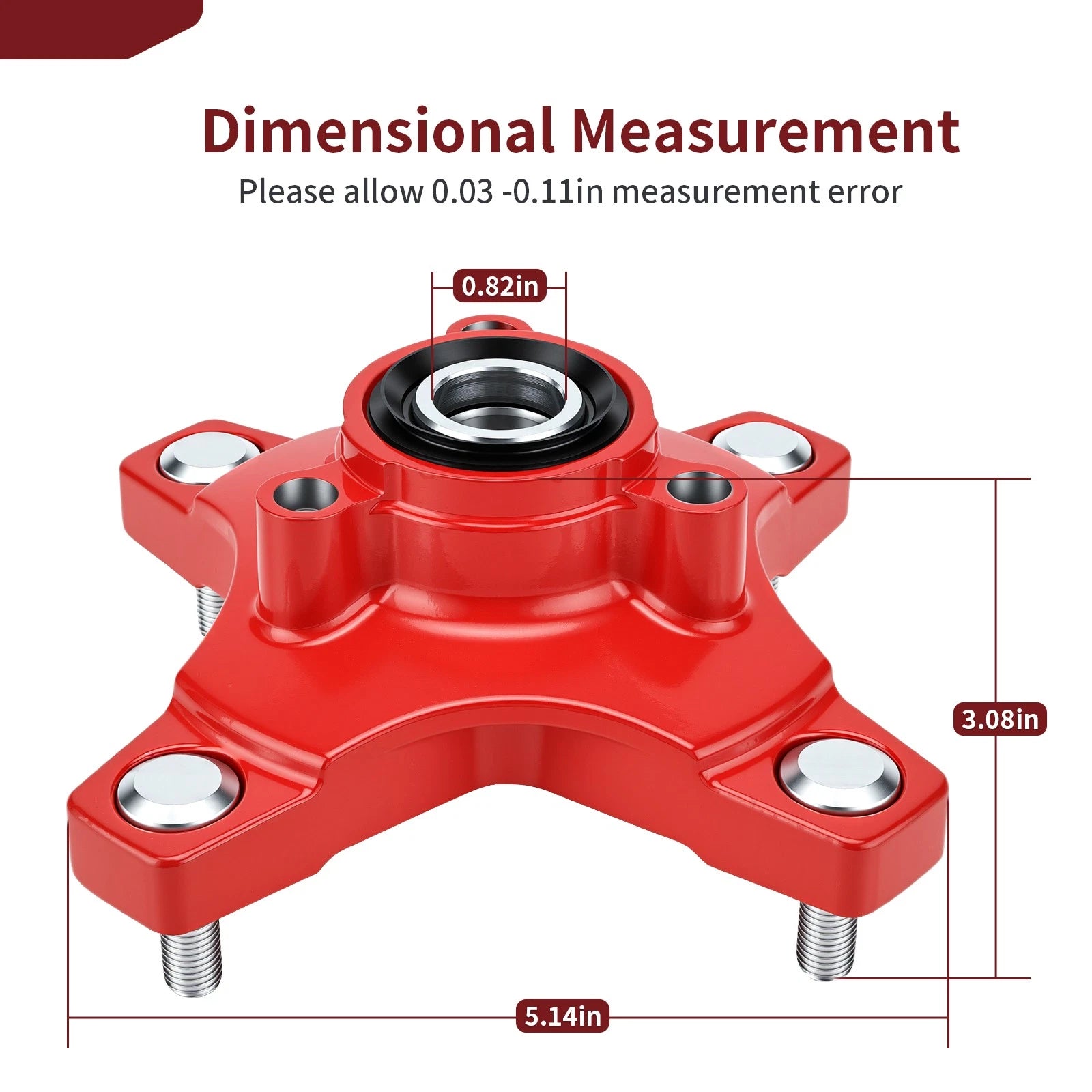 Set of 2 Front Red Wheel Hubs L&R 44615-HN6-A20 for Honda Sportrax 250 400 (2001–2006)