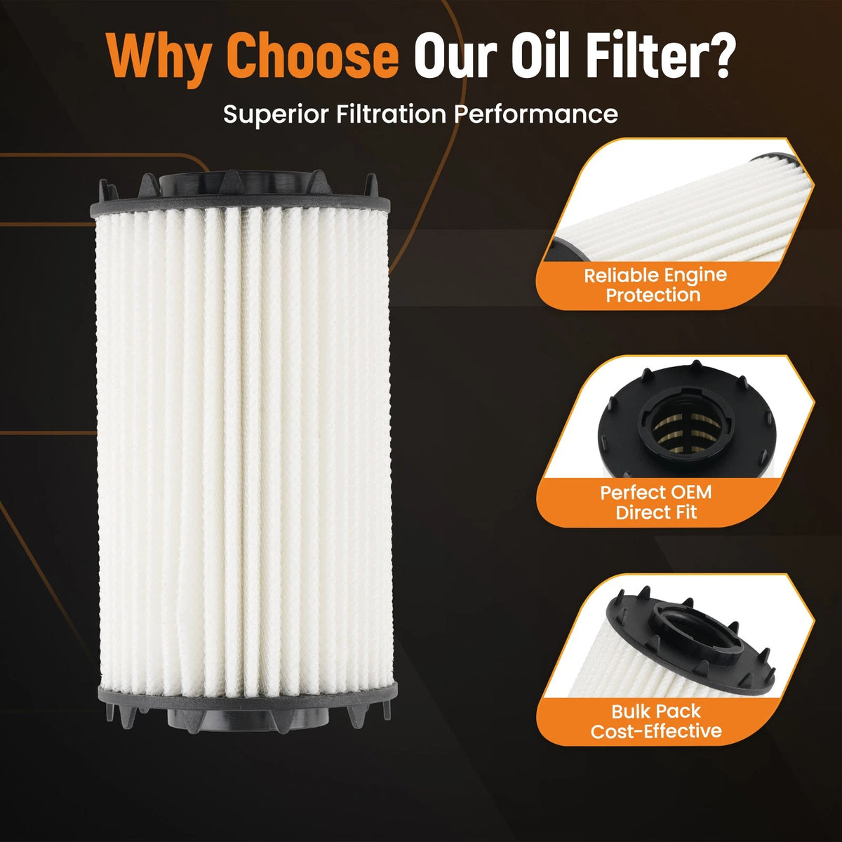 Engine Oil Filter for Audi VW Touareg Porsche Panamera Cayenne Macan (2010–2023) WL10438