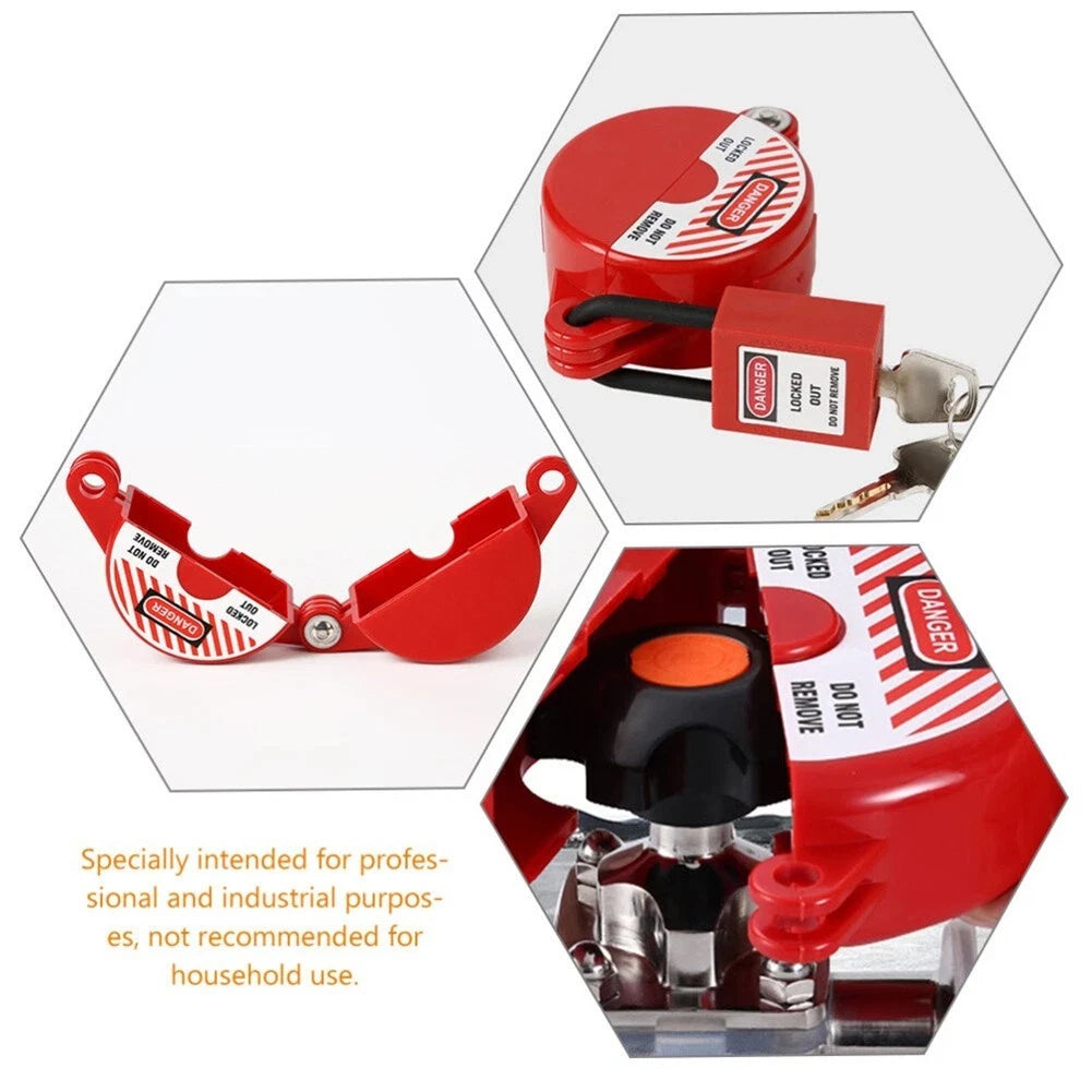 Lockoff Tag Valve Locks for Gas Water with 2 Keys