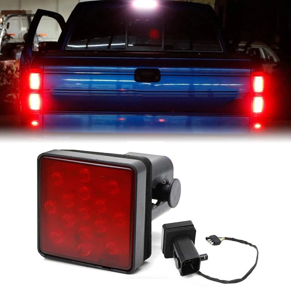 15 LED Trailer Hitch Brake Light for Universal Fit (24 Inch Cable, ABS Housing)