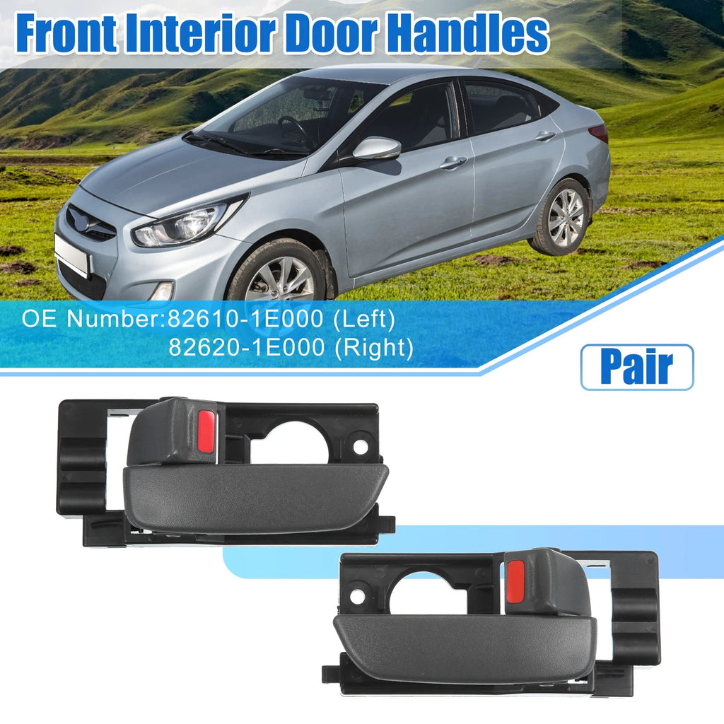 Front Inner Door Handle Pair Left Right Replacement for Hyundai Accent (2000–2017)