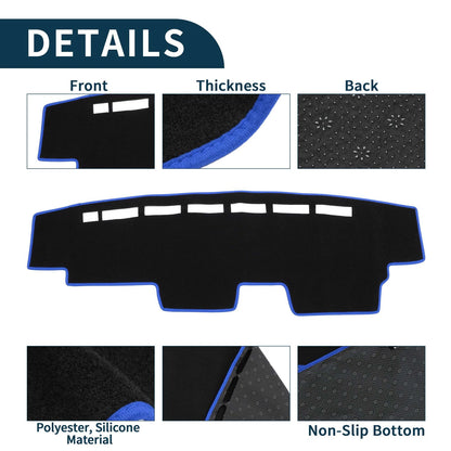 Dashboard Cover Mat for Honda N-VAN JJ1 JJ2 (2018–2023) Sun Protector Black Blue
