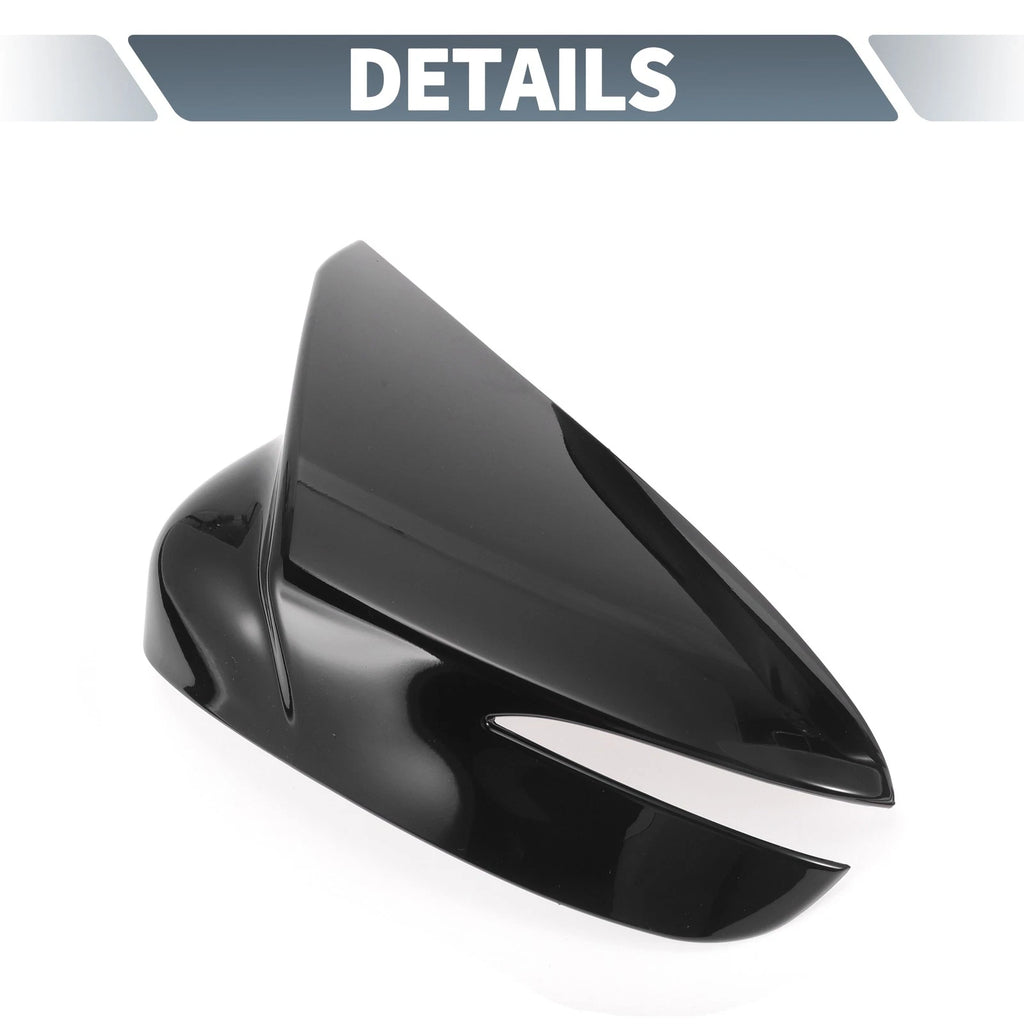 Pair Rearview Mirror Cover Overlay Gloss Black for Mazda CX-5 (2015–2016)