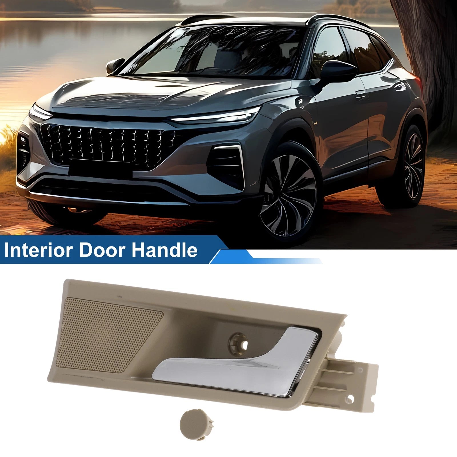 Front Driver Side Interior Door Handle for Roewe 350 (2012–2015) Beige Chrome
