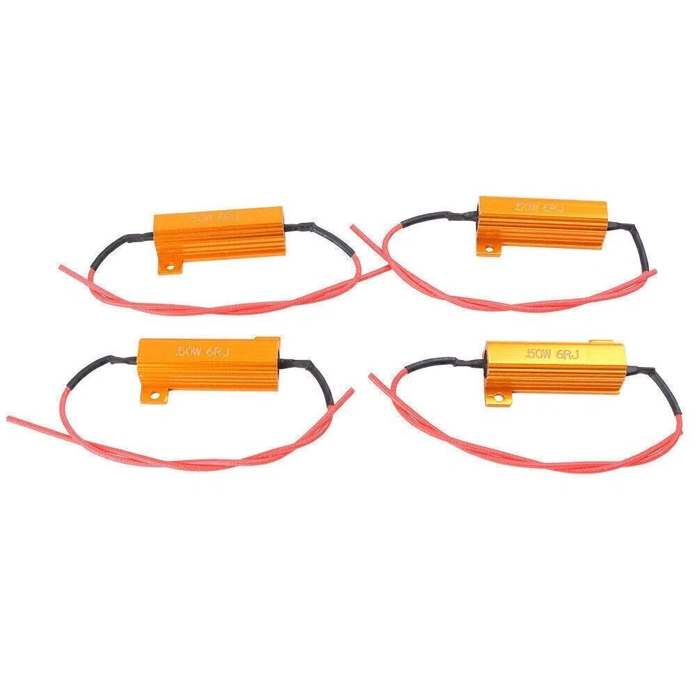 4X 50W 6ohm Load Resistor for LED Bulb Fix Fast Hyper Flash Turn Signal