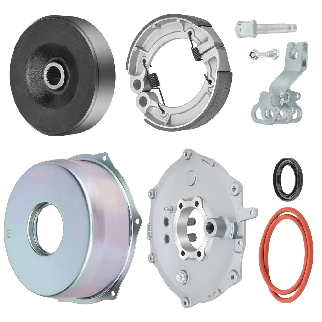 Rear Brake Plate Cover Drum Shoes Kit for Yamaha Big Bear 250 400 (1985–2006)
