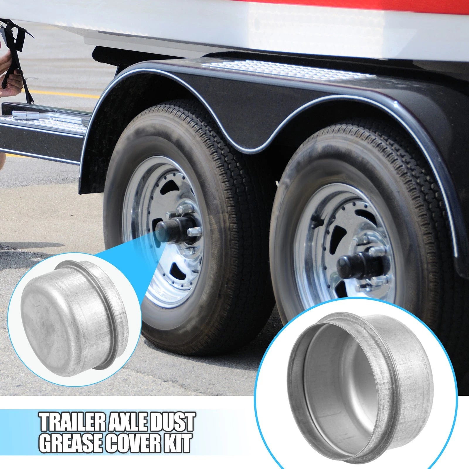 2pcs Trailer Axle Dust Grease Covers 1.98 Inch for Dexter EZ Lube (—)