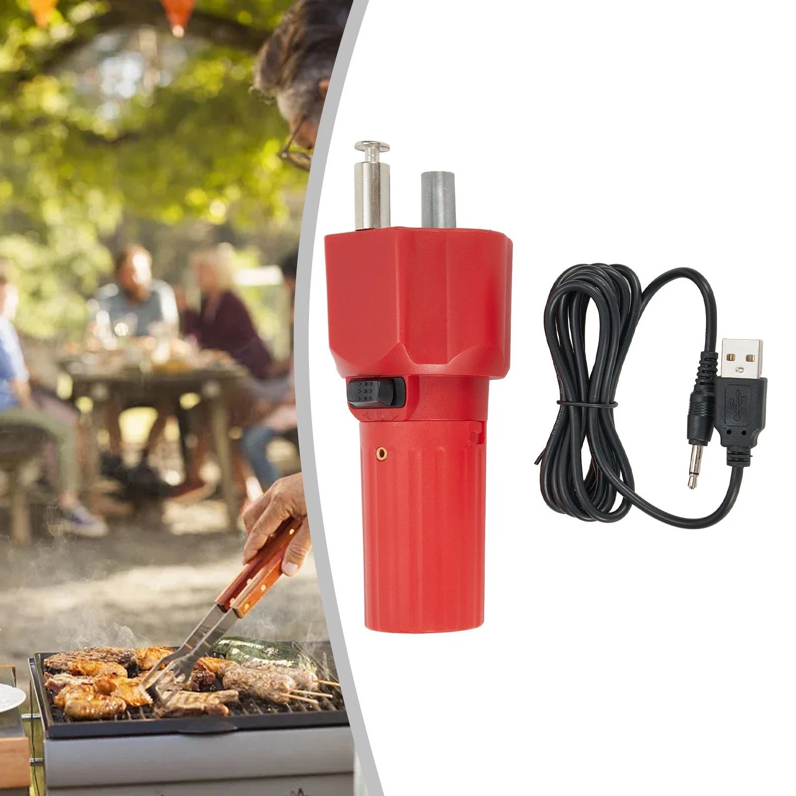 2X BBQ Grill Skewer Motor Low Power Consumption