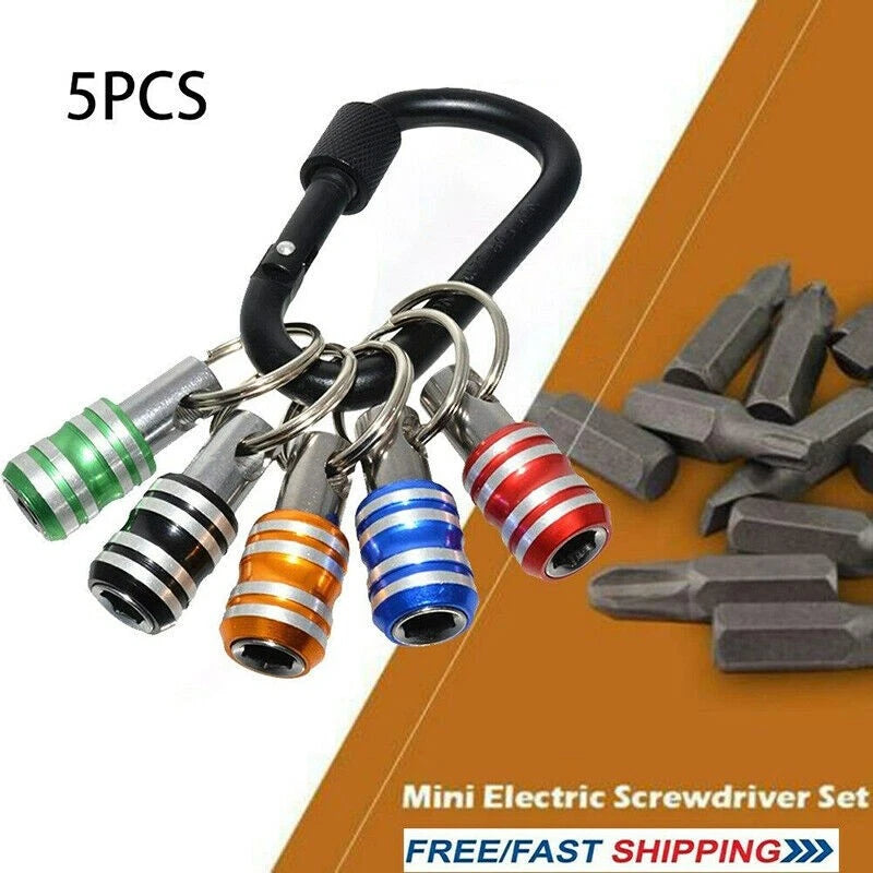 5Pcs 1/4" Hex Shank Quick Release Screwdriver Bit Holder for Tools