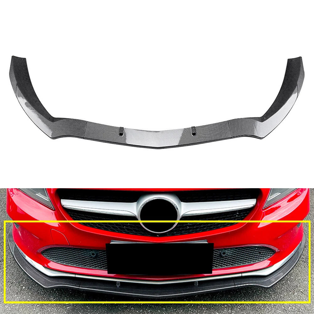 Carbon Look Front Bumper Splitter Lip for Benz CLA Class C117 (2016–2019)